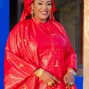 GRAND BOUBOU ROUGE By AMOSSA COUTURE