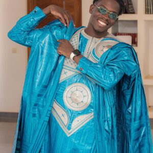 GRAND BOUBOU HOMME BLEU By WURIBA COUTURE