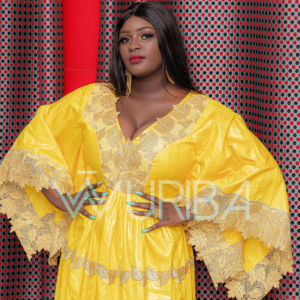 ROBE JAUNE By ISMA DIONGUE COUTURE