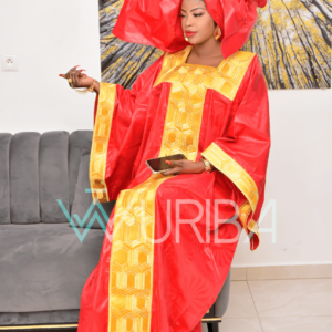 GRAND BOUBOU ANANGO ROUGE By LEILA COUTURE